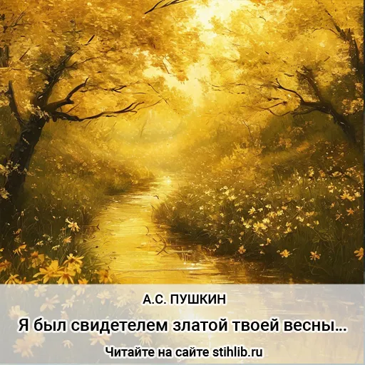 Я был свидетелем златой твоей весны… - Стихи и Проза